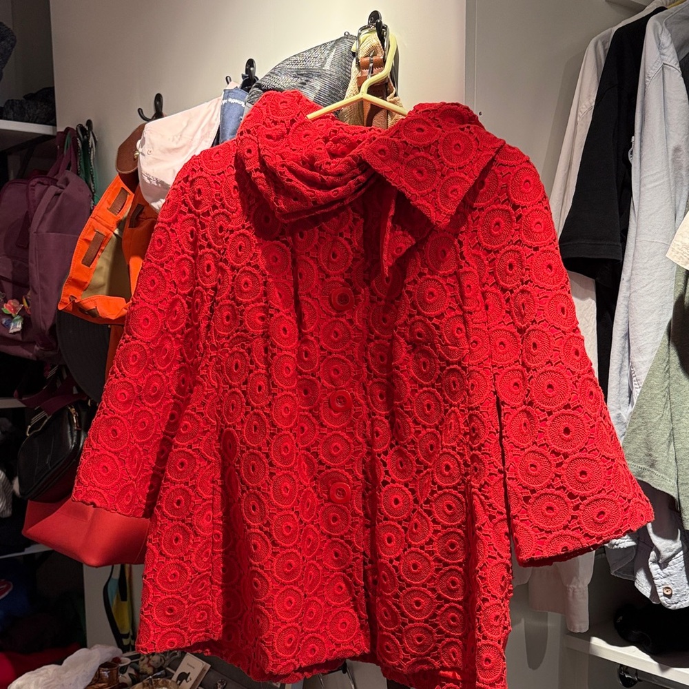 Poppy red jacket
